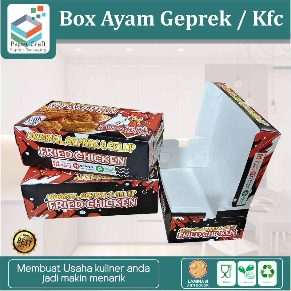 KFC 4 Boxes Fried Chicken (content 35) Black / Fried Chicken Dip ...