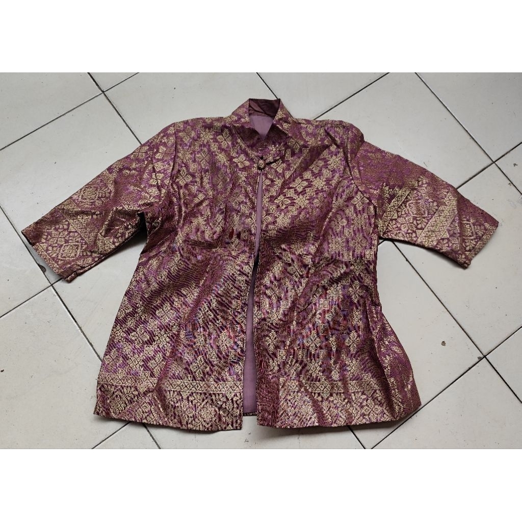 Collection of Vintage Old School Songket Suits with gold thread in the ...