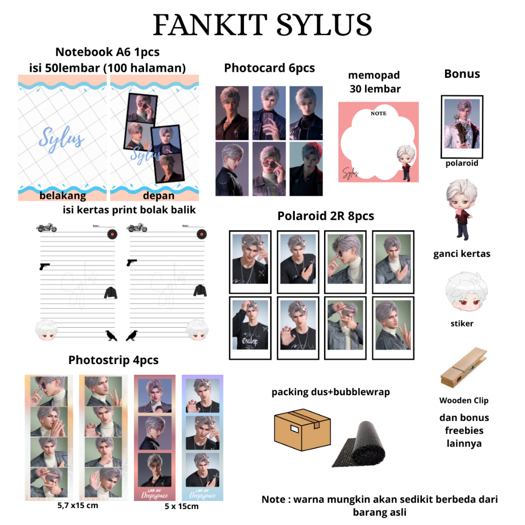 Fankit Love And Deepsape Fankit Set Love And Deepspace Fankit Rafayel ...