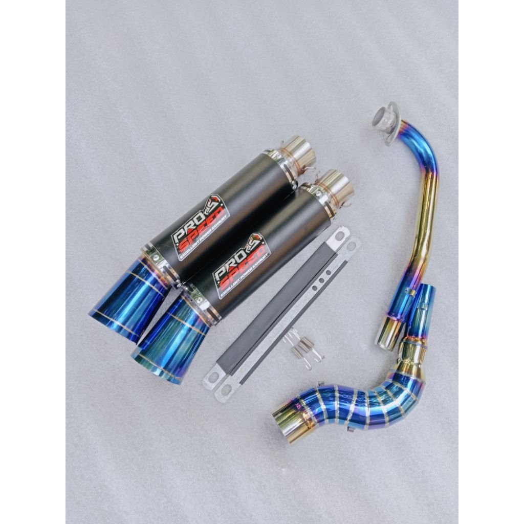 Prosped Pipe 51mm canister conical open specs exhaust pipe for Wave 125 ...