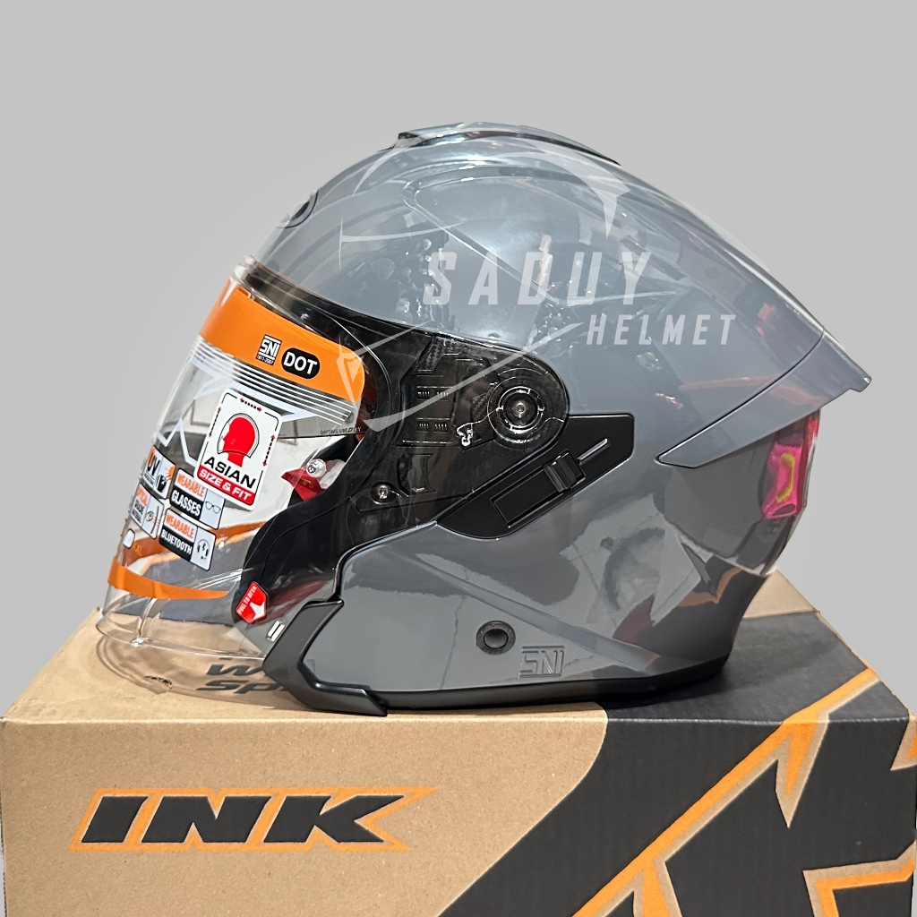 INK TERRA 2 GORILLA GRAY HELM HALF FACE SPOILER SNI | Shopee Malaysia