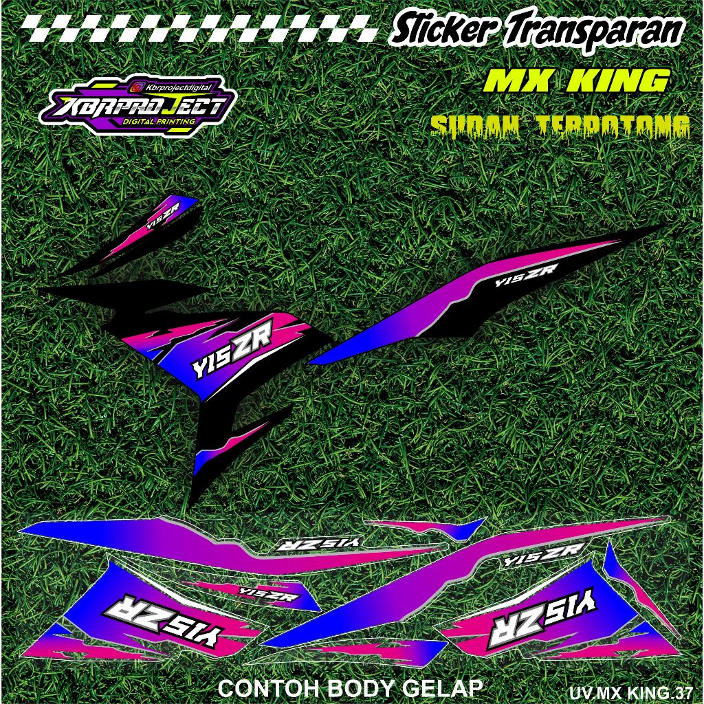 MX KING PREMIUM TRANSPARENT STRIPING STICKERS COOL MOTORCYCLE LIS ...