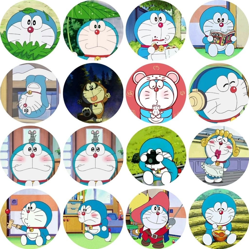 Doraemon Pin Button Badge 44mm cute viral Aesthetic | Shopee Malaysia