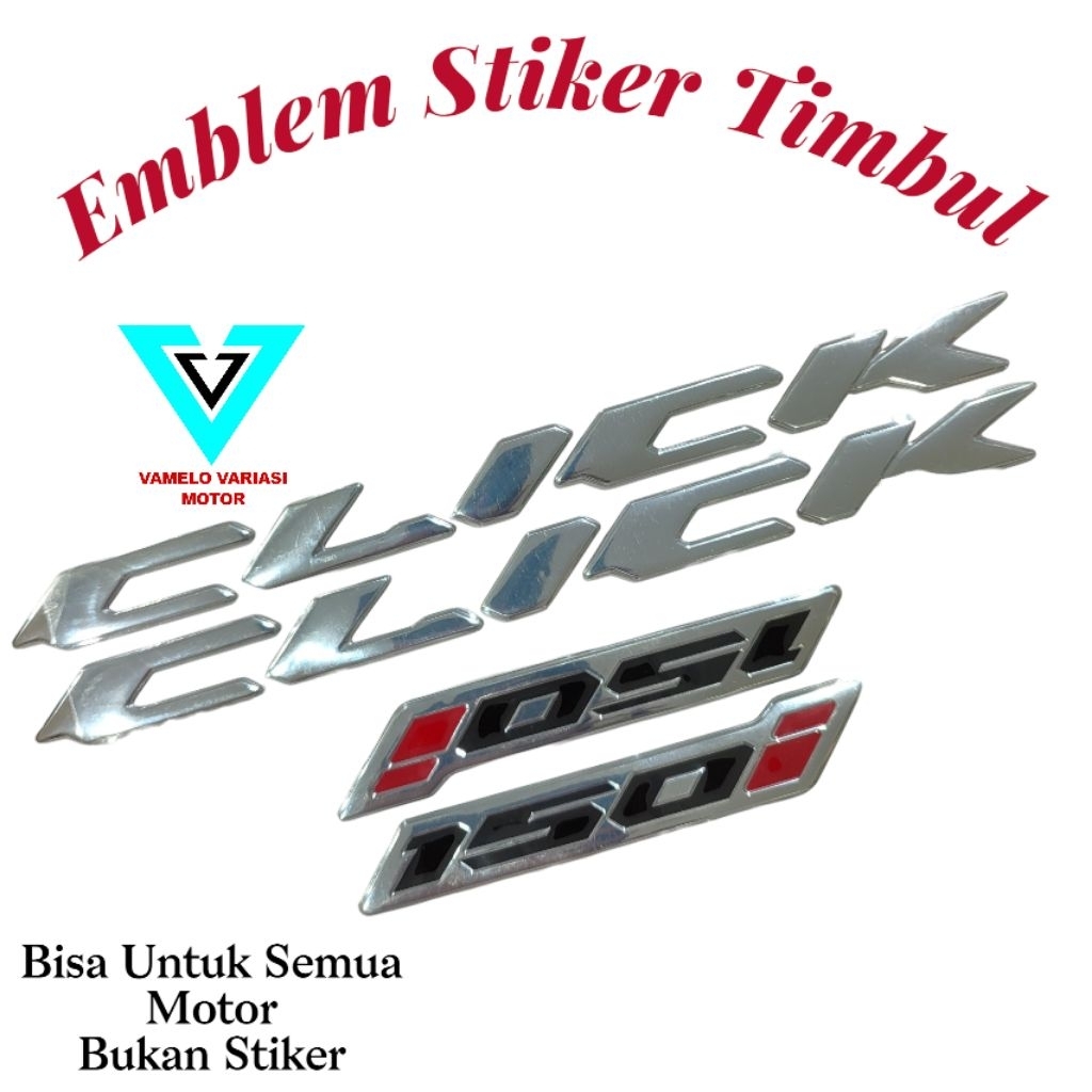 Universal motorcycle embossed click emblem, a pair of Thai models ...