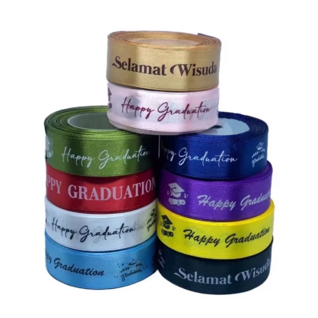 GRADUATION SATIN RIBBON 2,5CM / GRADUATION SCREEN RIBBON / SATIN RIBBON ...