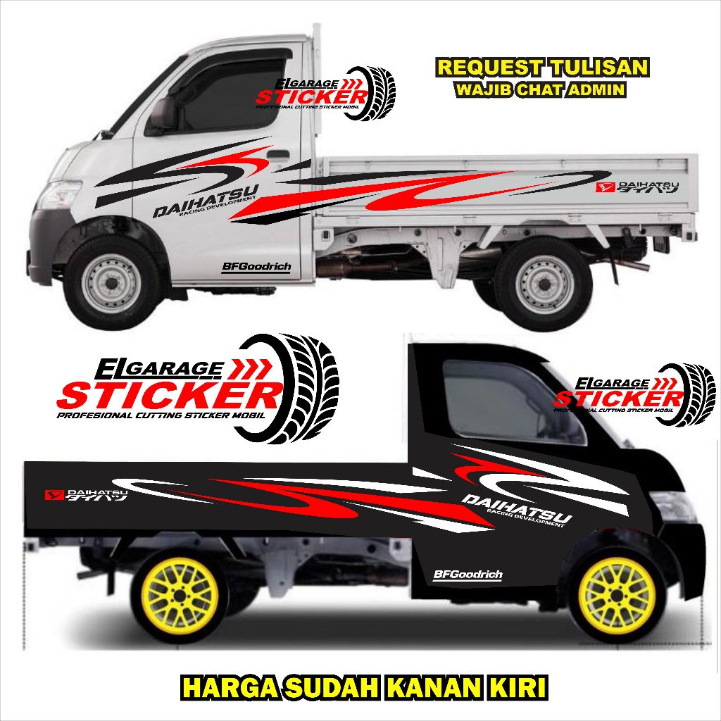 Daihatsu Granmax car stickers cutting side body stickers for Daihatsu ...
