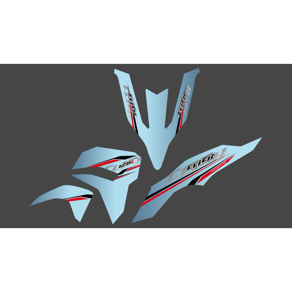 STRIPING STICKER TRANSPARENT VARIO LED NEW GEN2 CUSTOM DESIGN ELEGANT ...