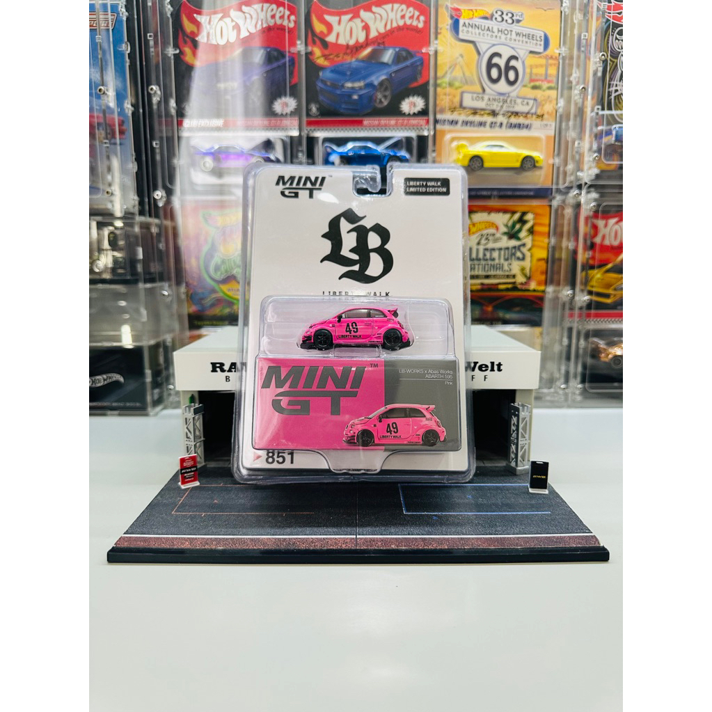 Mini GT No. 851 LB Works x Abas Works ABARTH 595 Pink LBWK Japan ...