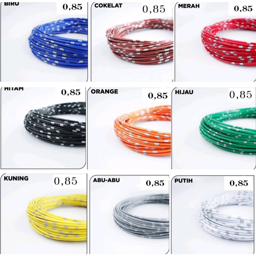 5m Japanese dotted cable 0.85mm equivalent to AWG 20 variation cable ...