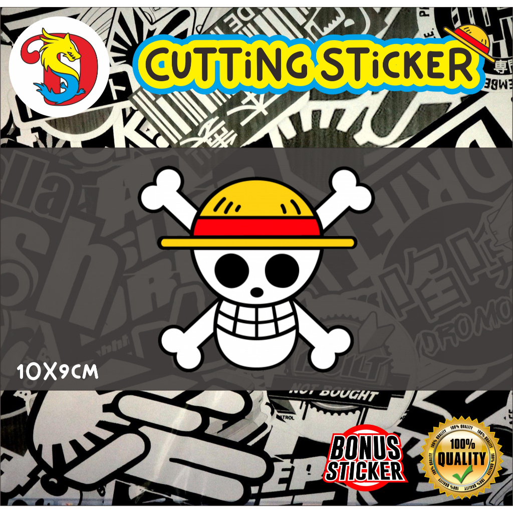 One Piece Jolly Roger Sticker 10x9 cm – Oracal Germany Material | Luffy ...