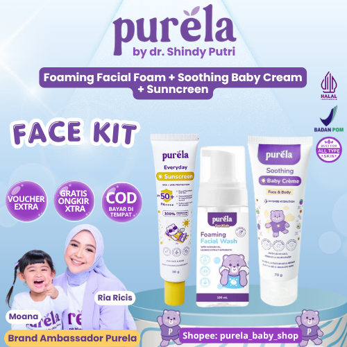 PURELA Foaming Facial Wash Soothing Baby Cream Sunscreen SPF 50+ PA ...