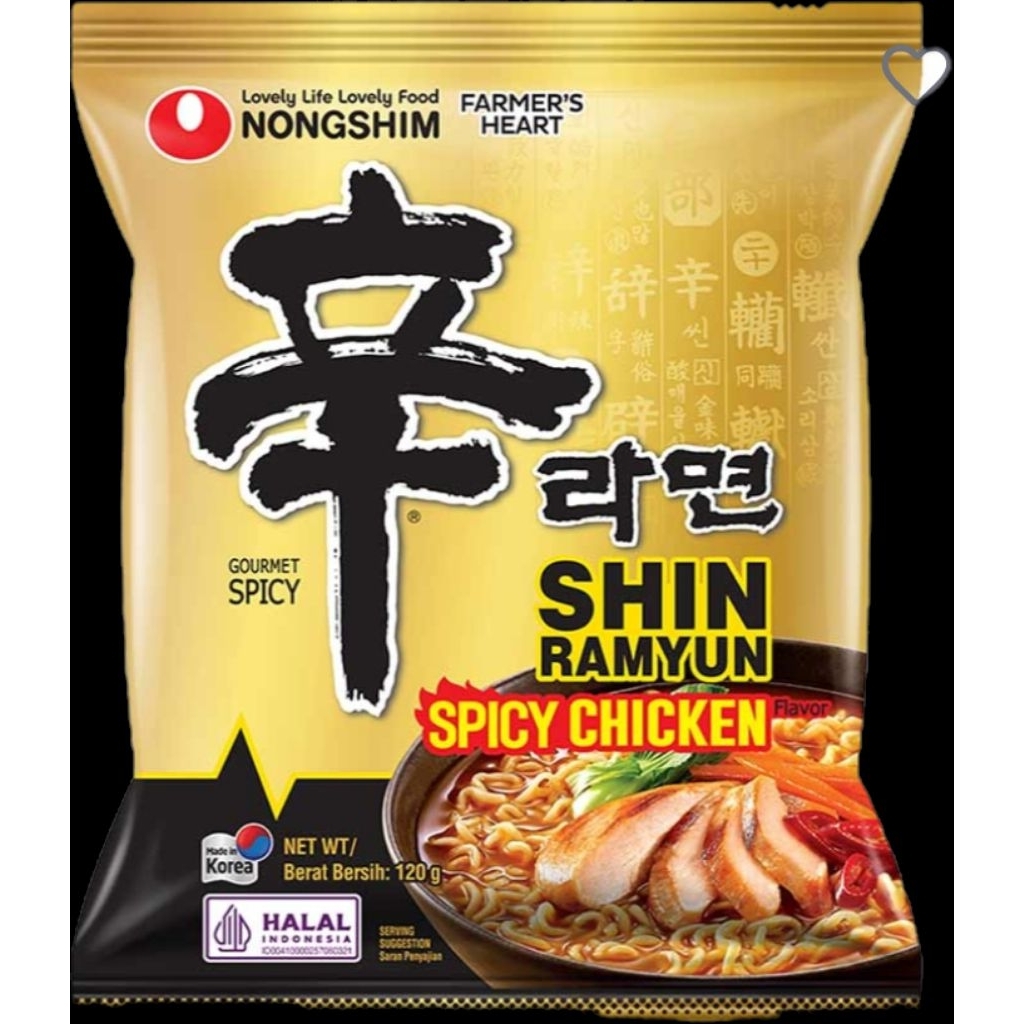 Nongshim Shin Ramyun Spicy Chicken&Stir Fry Cheese 120/136g | Shopee ...