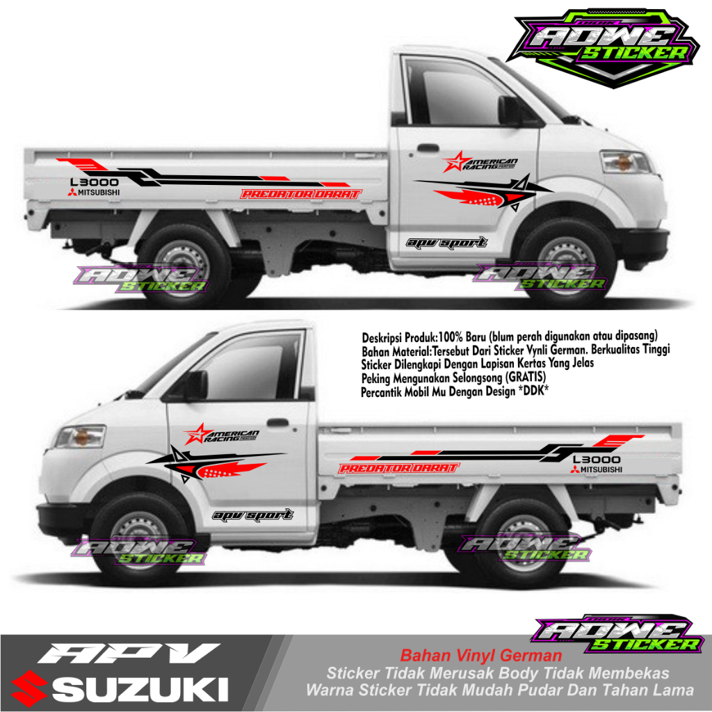 Apv Pickup Car Cutting Sticker APV SPORT Sticker Suzuki Apv Pick Up ...