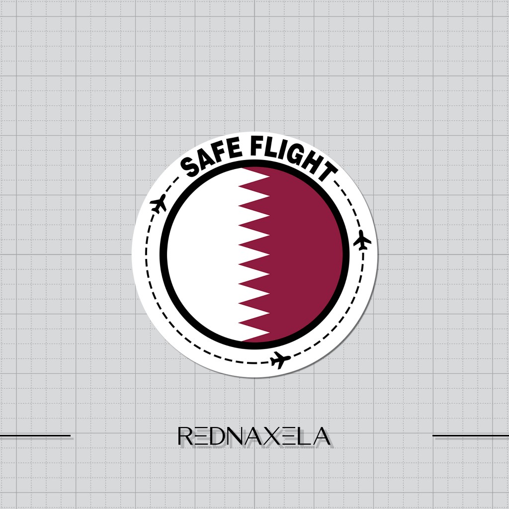 Vinyl Safe Flight Country Qatar Sticker Outdoor Suitcase Sticker ...