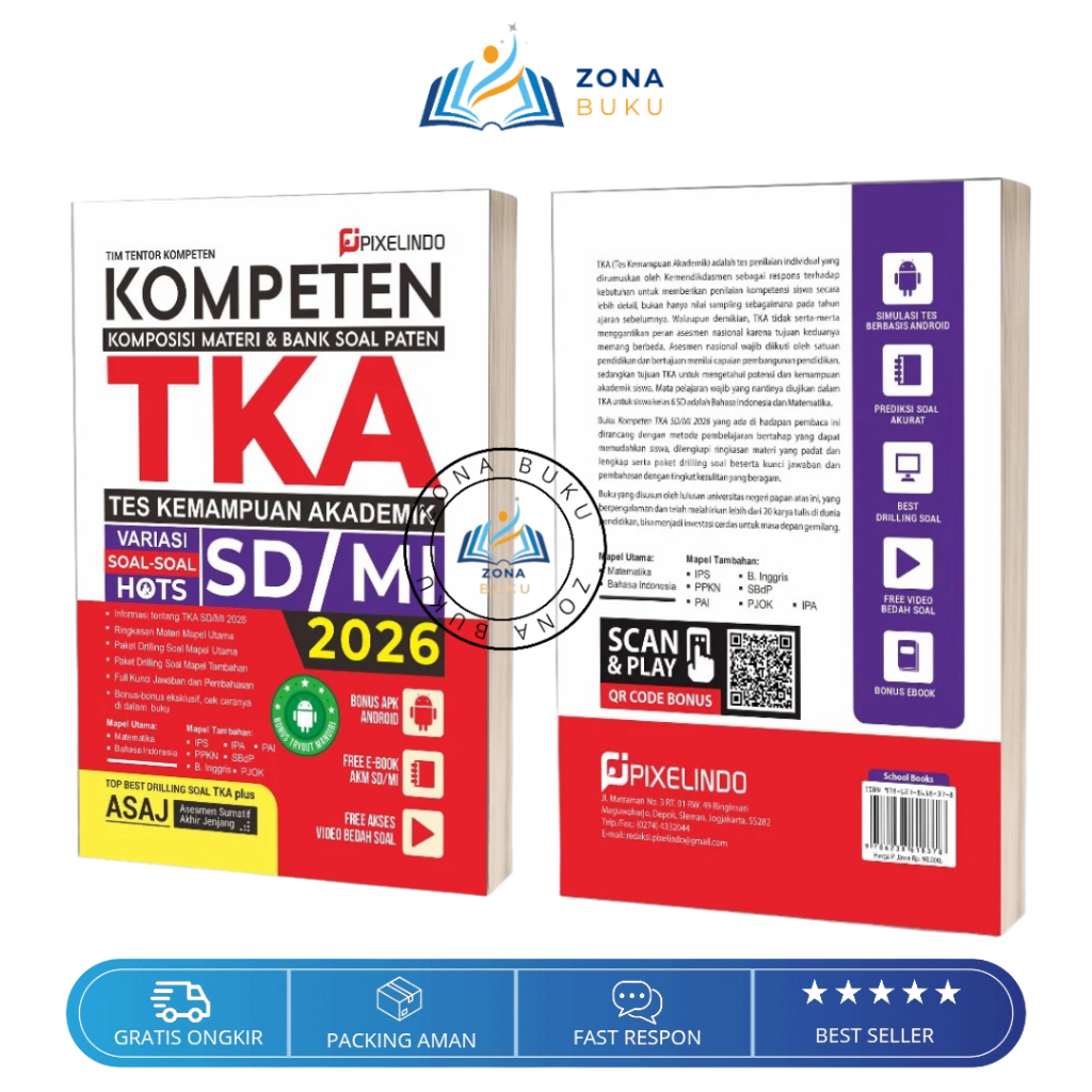 Complete Book of Academic Ability Test for TKA SD MI 2026 2027 FR ...