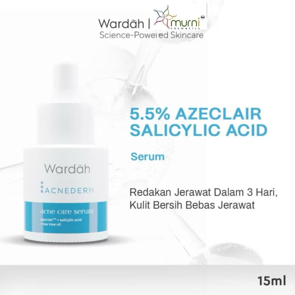 WARDAH 5% AZECLAIR + SALICYLIC ACID ACNEDERM ACNE CARE SERUM 15 ML ...