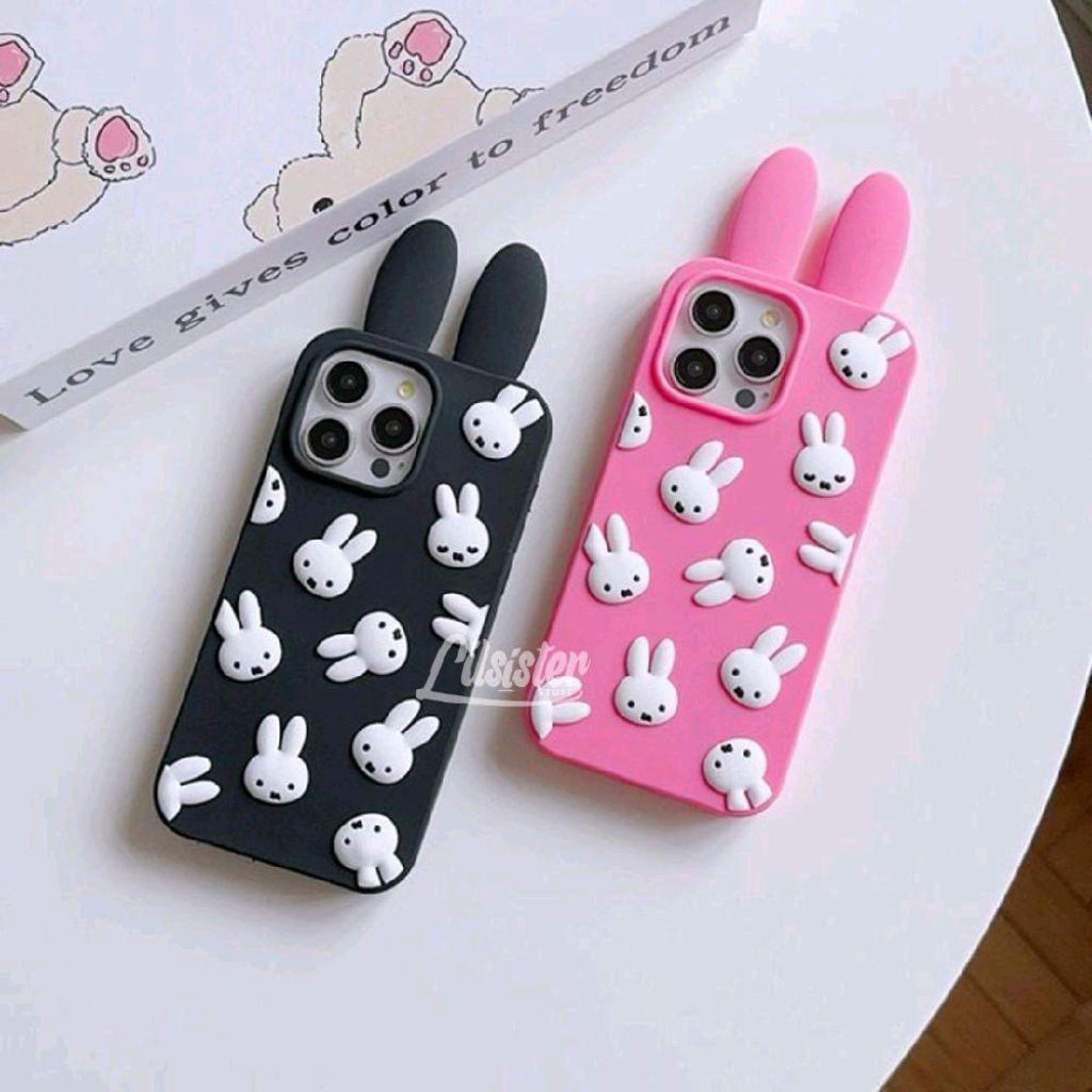 LILSISTERSTUFF | iphone 17 Series Kawaii Mochi Bunny Rabbit 3D Silicone ...