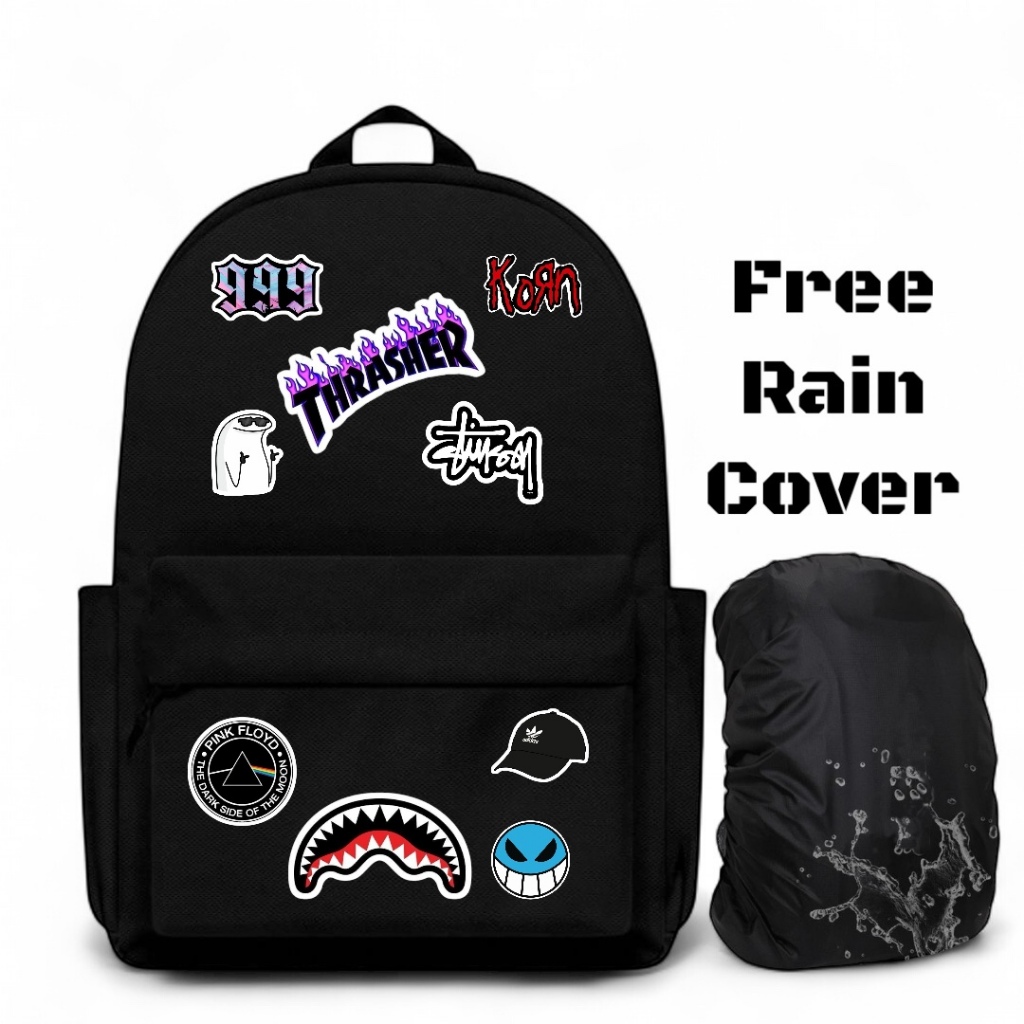 Rams Storeco - Latest Thrasher Men's Backpack with Cool Sticker Motifs ...