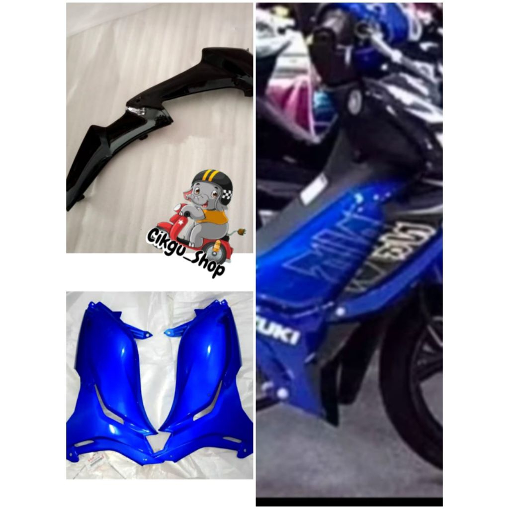 Outer & Inner Tebeng Wings Fullset Left & Right Dark Blue YVE ...