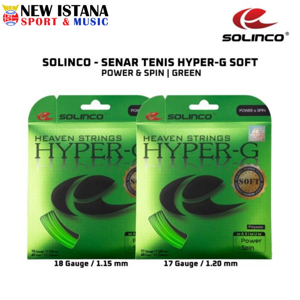 Solinco String Hyper G Soft Power and Spin Green Tennis Strings ...