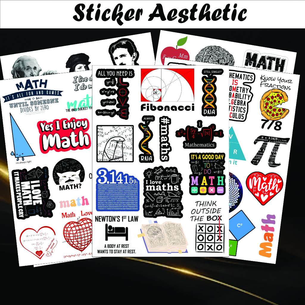 Aesthetic Sticker A6 A5 Mathematics Lovers Mathematics theme sticker ...