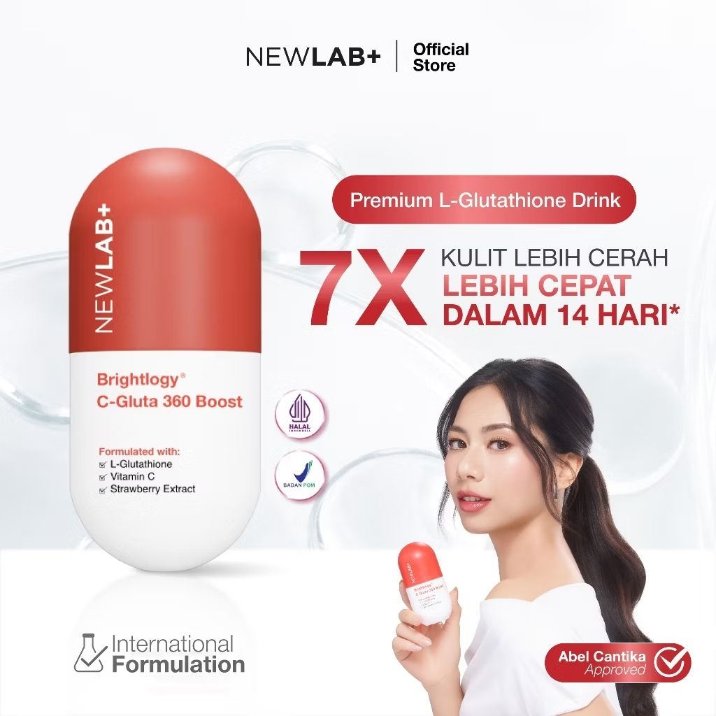 new lab glutathione Newlab C Gluta 360 Boost Skin Brightener - L Glutathione, Strawberry Extract Vit C - BPOM - Beauty Supplement Supplement Whitening Supplement Celebrity Skincare Revealed: The