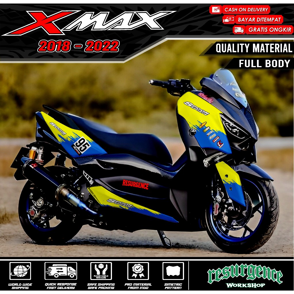(COD) Decal Sticker XMAX Fullbody - Decal Sticker YAMAHA XMAX Full body ...