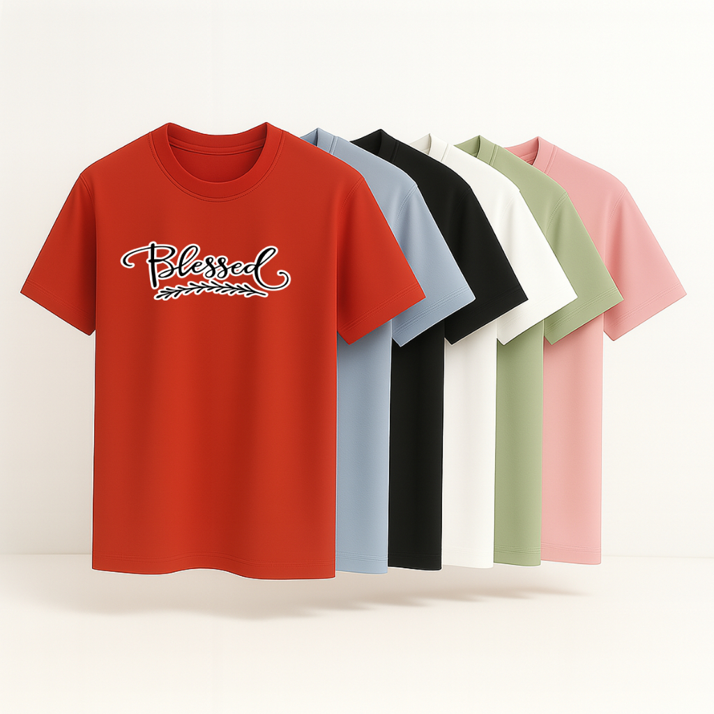 Blessed T-shirt Premium Polyester Material Unisex Comfortable to Wear Daily  Cool Distro Design