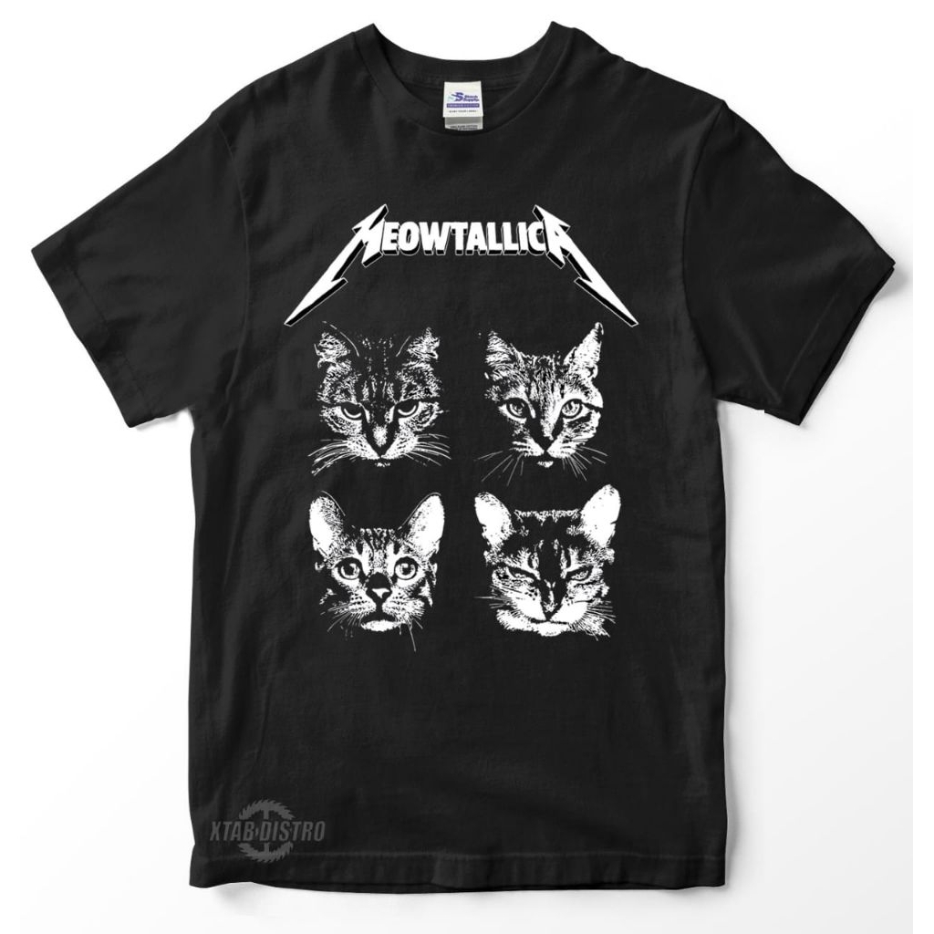 MEOWTALLICA vol2 t-shirt built up t-shirt oversize band Metallica cat ...