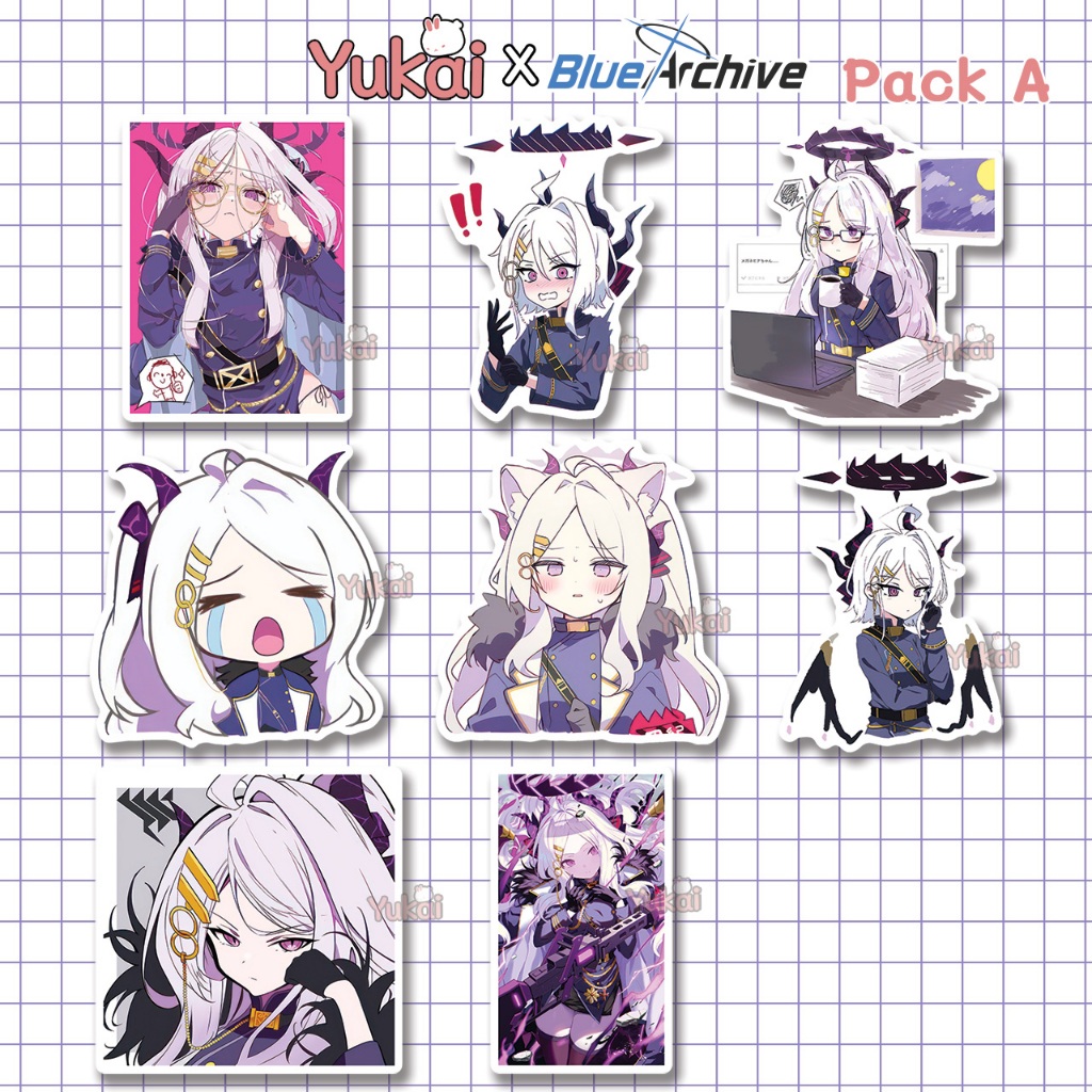 Hina Blue Archive Premium Stickers - Waterproof Anime Sticker Pack ...
