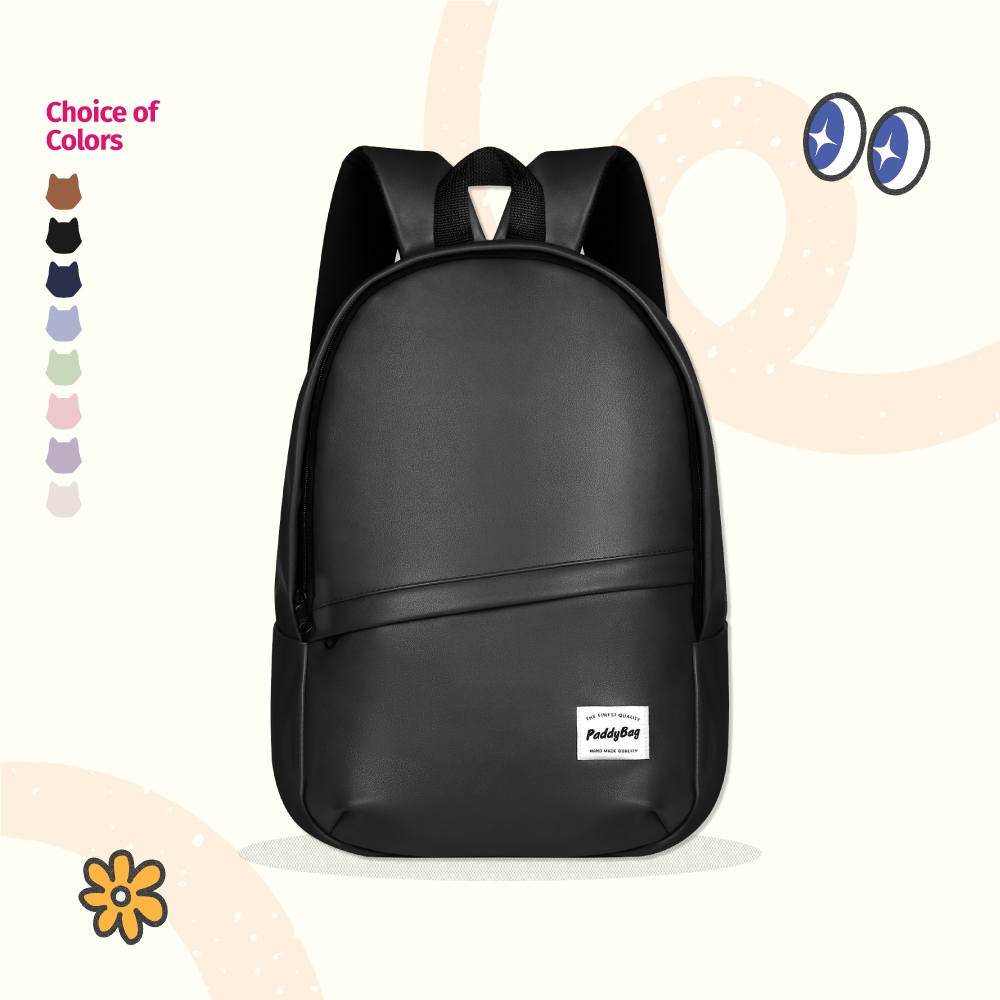 Paddy Gizmo Leather Backpack - Paddybag Plain Multipurpose School ...