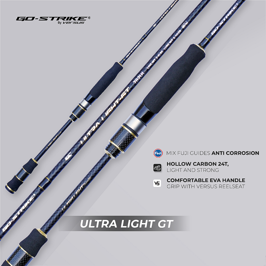 UL go-strike ULTRALIGHT GT fishing rod (hollow carbon) | Shopee Malaysia