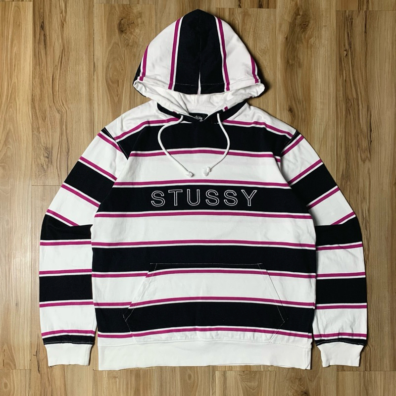 Stussy striped hoodie new arrivals