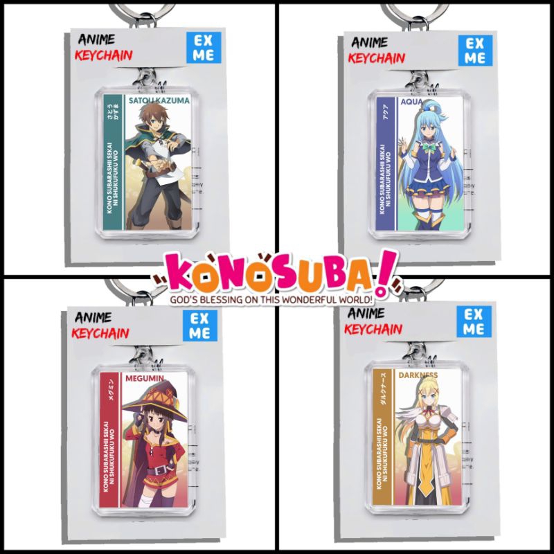 GANTUNGAN Konosuba Keychain - Konosuba Keychain - Anime Ganci - Megumin ...