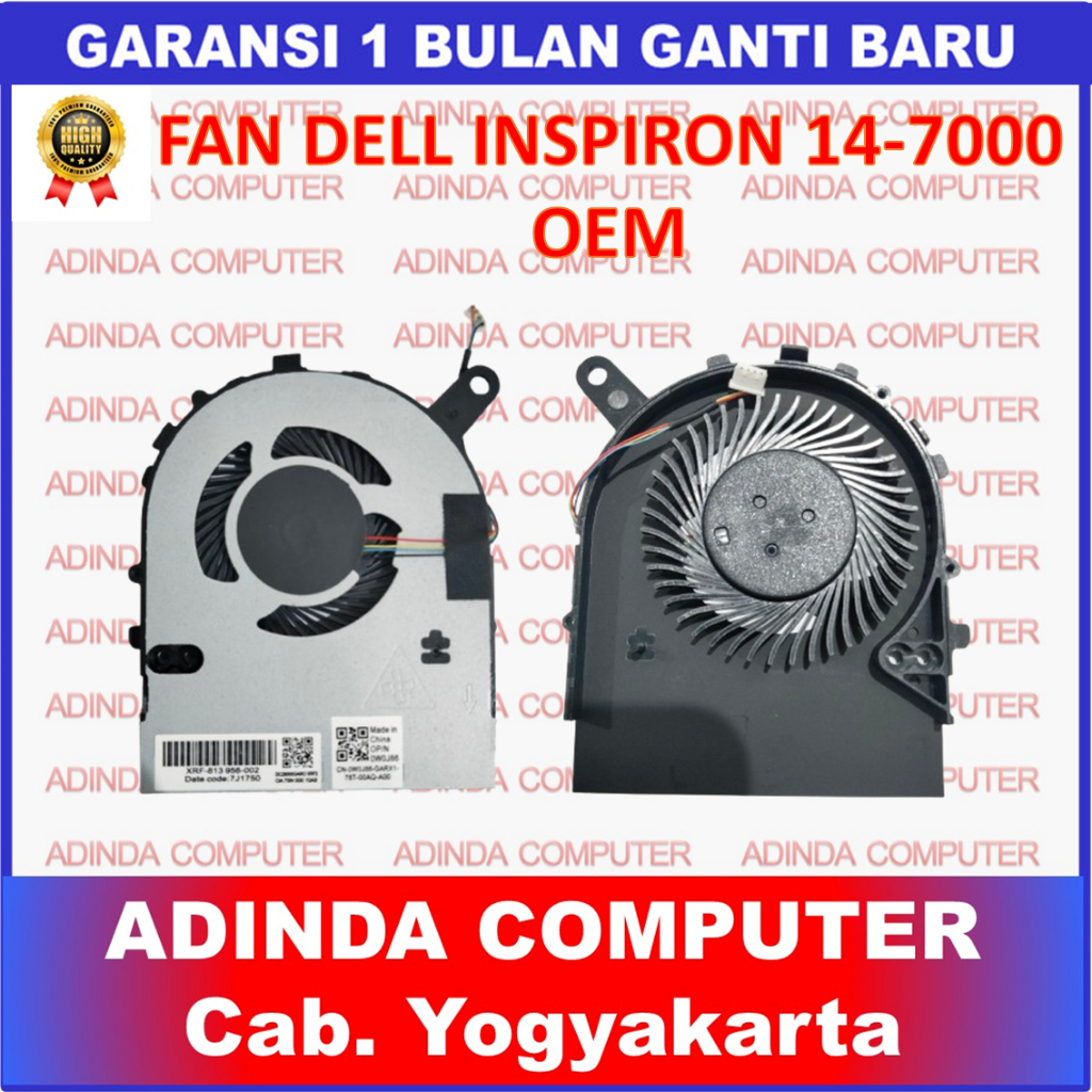 Ventilador DELL Inspiron 7460 7472 7572 14-7472 02X1VP 07VTH9 De 4 Cables – Repuestos Cmoran