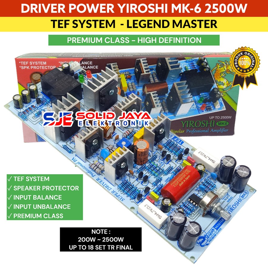 Yiroshi DRIVER KIT MK 6 MK6 MK-6 SUPER DRIVER PROFESSIONAL AMPLIFIER