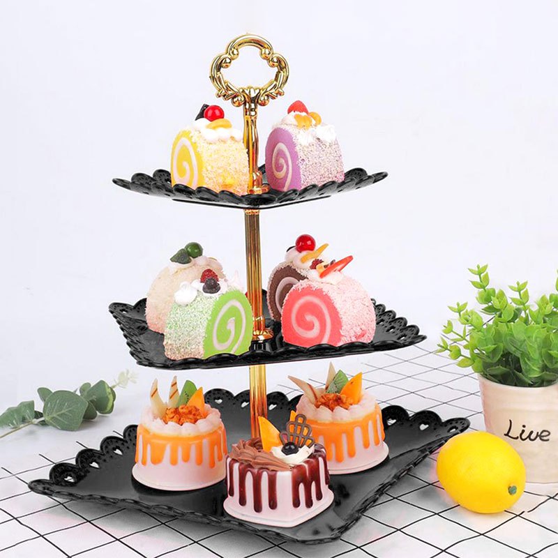 Aesthetic Stacking Cake Rack 3 Tier European Tea Party Style Fruit Rack ...