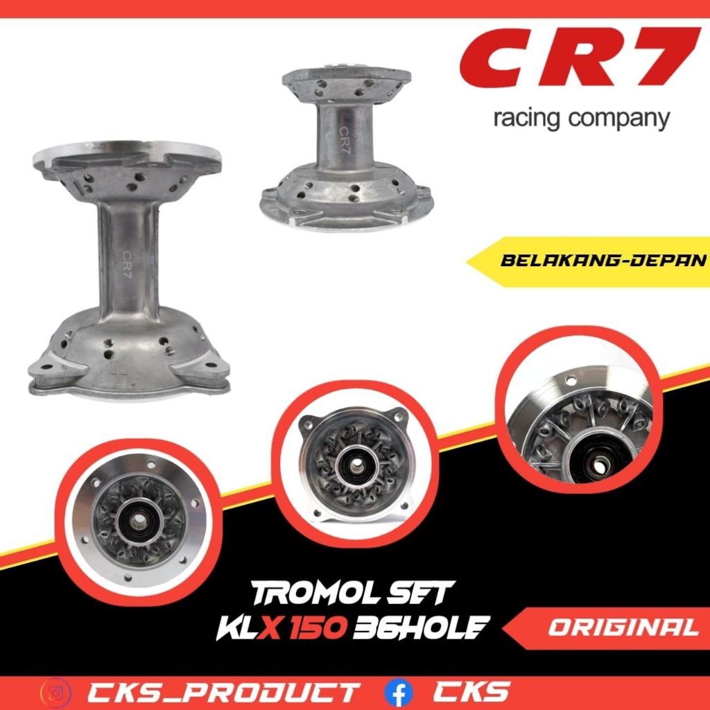Klx 150 36 Hole Silver CR7 Front Rear Drum Set | Shopee Malaysia