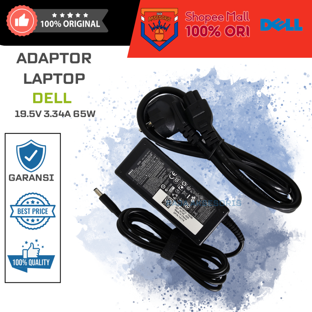 Dell Lapto Charger Adapter 19 5V 3 34A 65W For Latitude Inspiorn 13 14 15 Series Shopee Malaysia