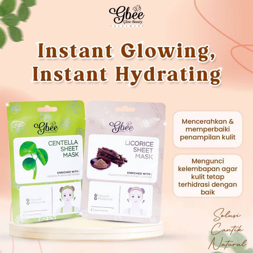 Gbee GLOWBEAUTY MASK SHEET (2 variants) | Shopee Malaysia