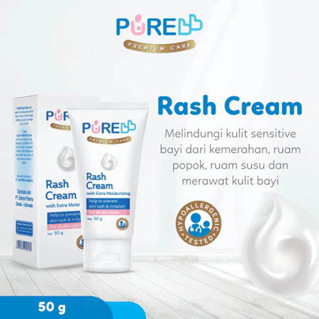 Purebb Rash cream 50gr Hypoallergenic diaper Rash cream diaper Rash ...