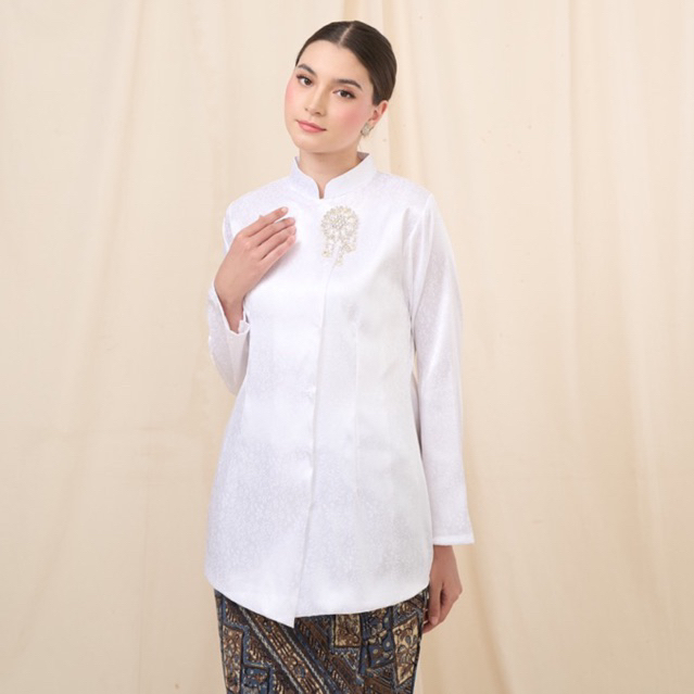 PUTIH White Janggan Kebaya / Jumbo Bigsize Graduation Kebaya / White