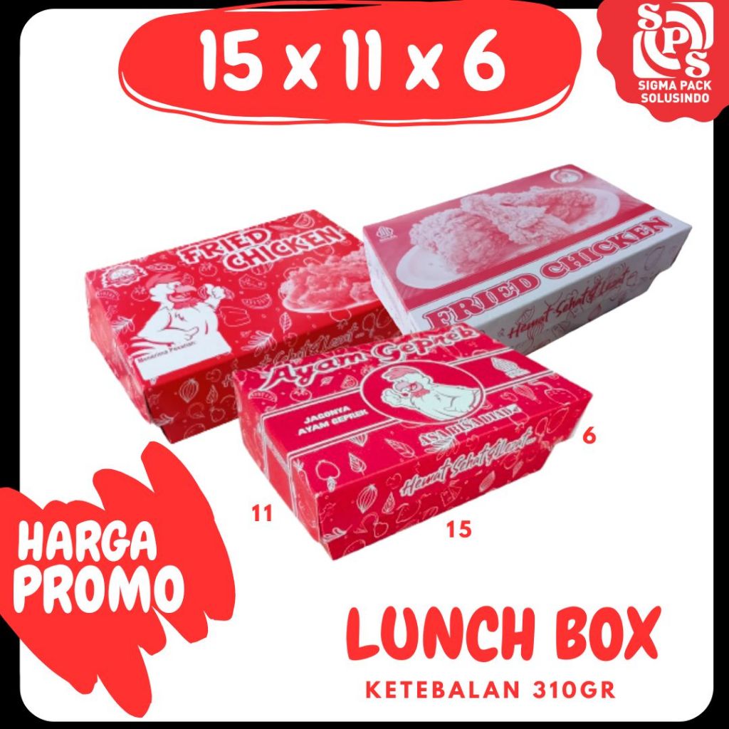 Cardboard 15x11x6 Lunch Box KFC dus packing Box Packaging Rice Chicken ...