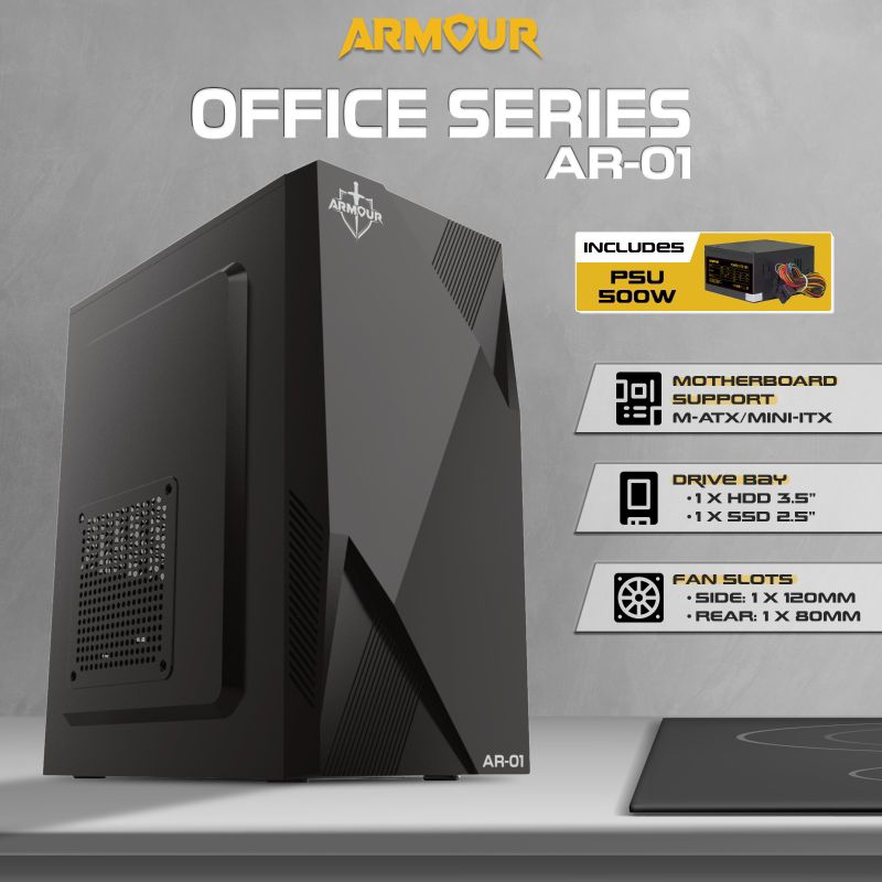 Office SERIES ARMOR CASING AR-01 INCLUDE 500WATT PSU | Shopee Malaysia