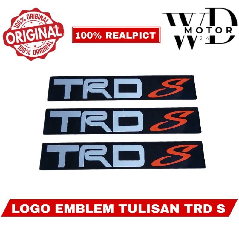 Original TRD S Written Emblem Logo Unit Price (1pcs) | Shopee Malaysia