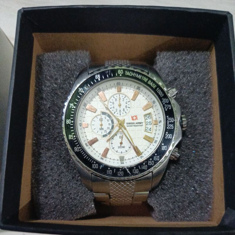 Original Chronograph Sw*** preloved second hand watch | Shopee Malaysia