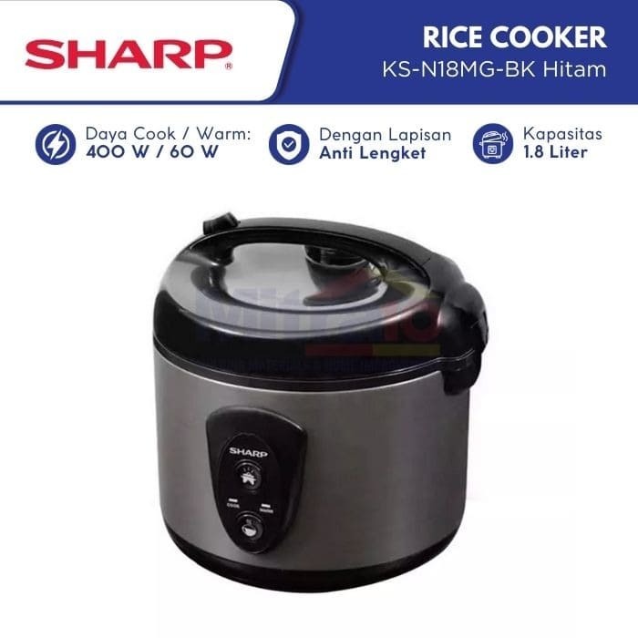 Rice Cooker Sharp KS-N18MG Rice Cooker Capacity 1.8 Liter | Shopee Malaysia