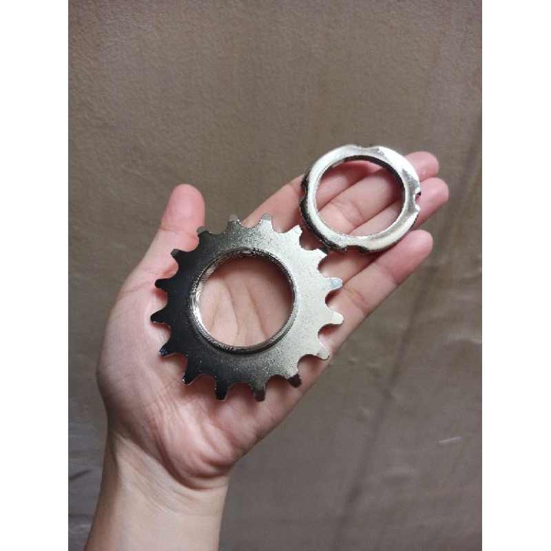 Cog / gear Doltrap Steel + Lock Ring Fixed gear Steel Chrome OXO 16T ...