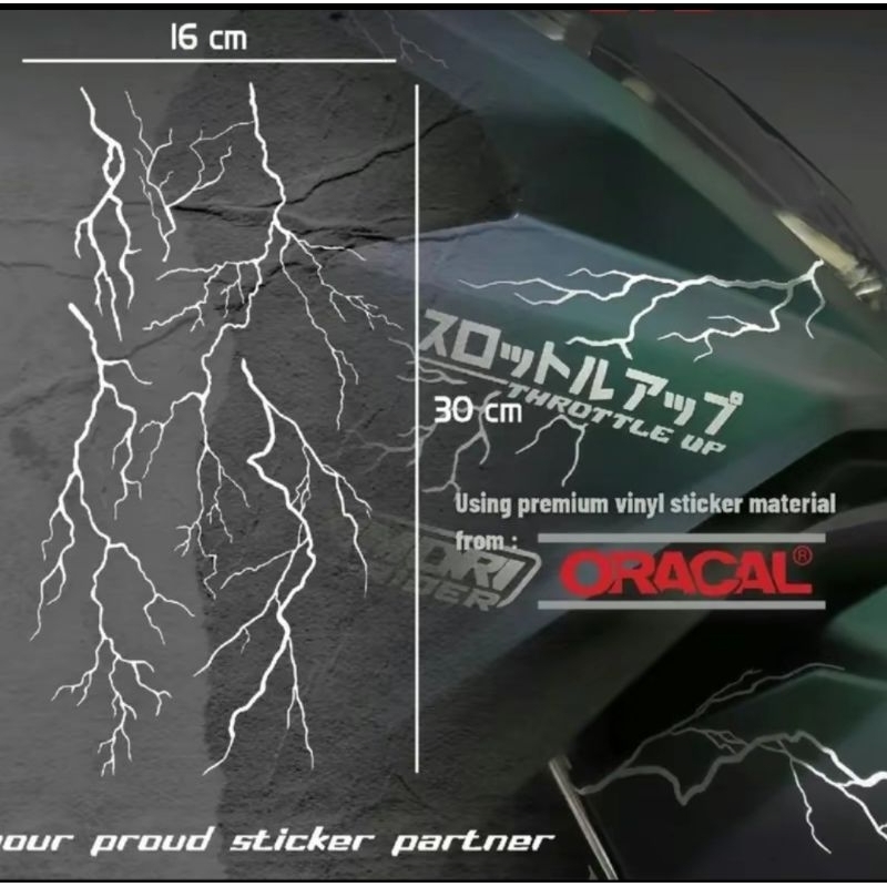 Lightning sticker car body new sticker cutting | Shopee Malaysia