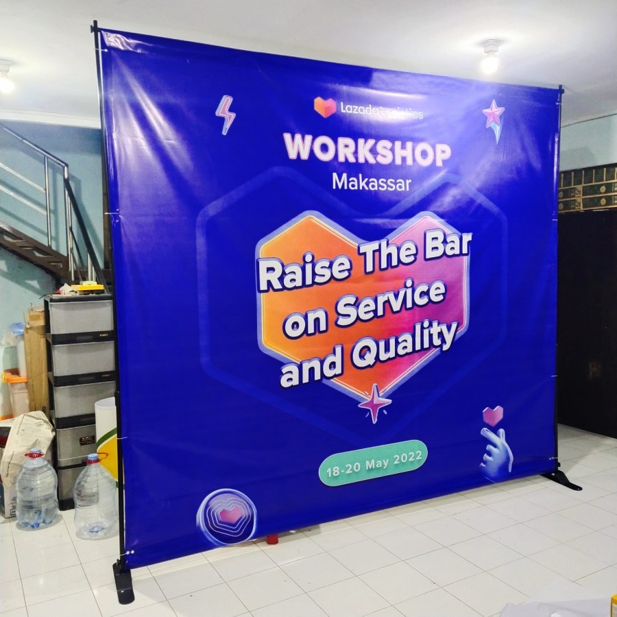 Jumbo Banner Stand / Backdrop / Tripod Banner | Full Set Just Install ...